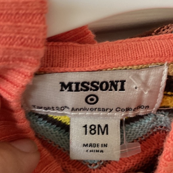 “Missoni Target 20th anniversary Collection” hooded cardigan; size 18M; NWOT - Picture 3 of 3